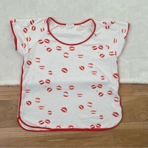 Kate Schelter x LAKE red lips kiss top. Pima cotton. Size small. Great condition